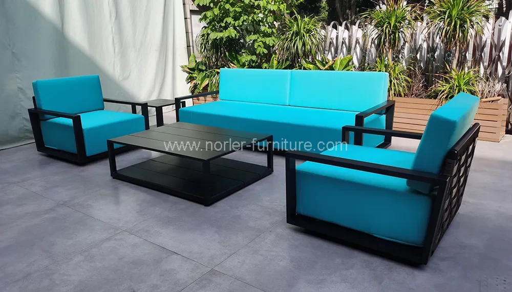 Metal Aluminum Frame Sectional Furniture Sofa Set