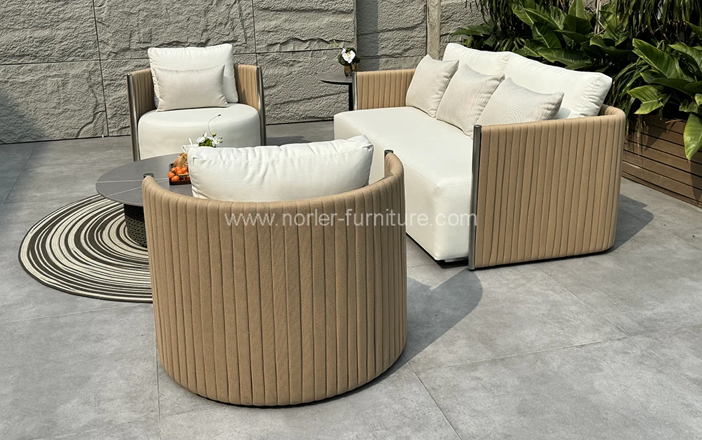 Modern Outdoor Rope Aluminum Frame Sofa