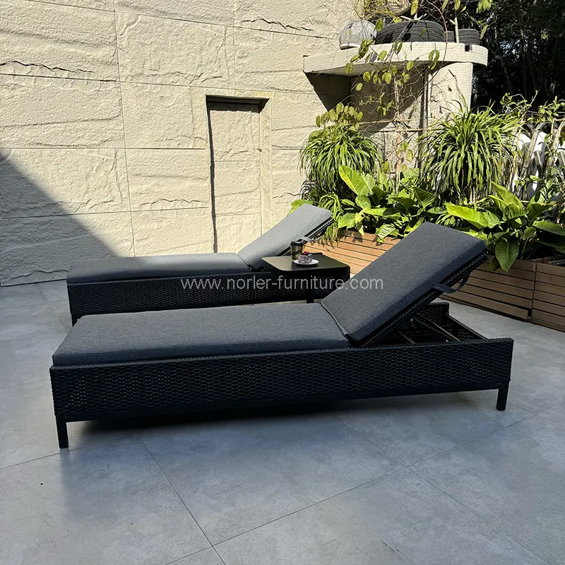 Τελευταία high-end χέρια υφαντά μπαστούνι Sun Lounger