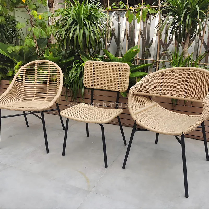 Πολυτελές υπαίθριο πλαίσιο αλουμινίου rattan balcony καρέκλα